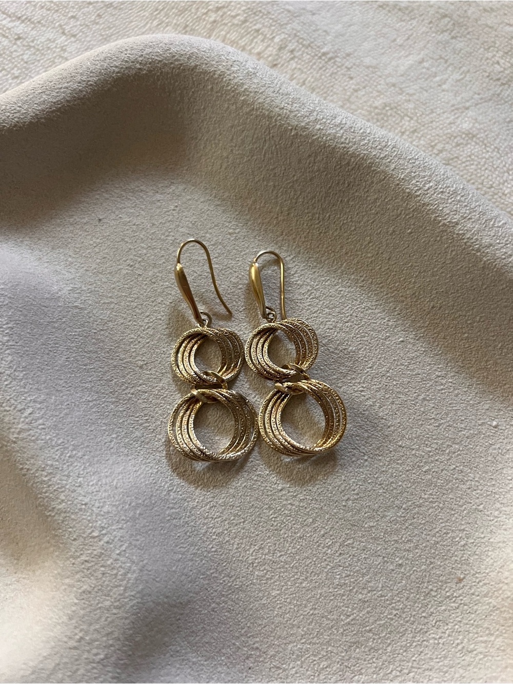 925 gold dangle earrings